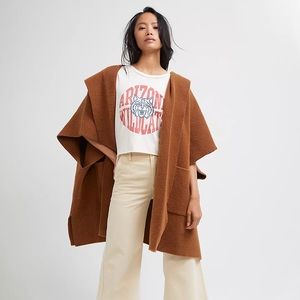 Free People oversized cardigan brown one size